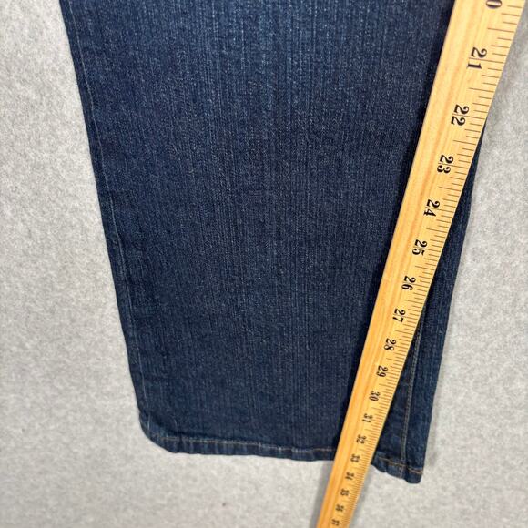 Jag Bootcut Jeans 6‎ Mid Rise Stretch Faded Mid Dark Western Rodeo 33" Inseam - Picture 7 of 13